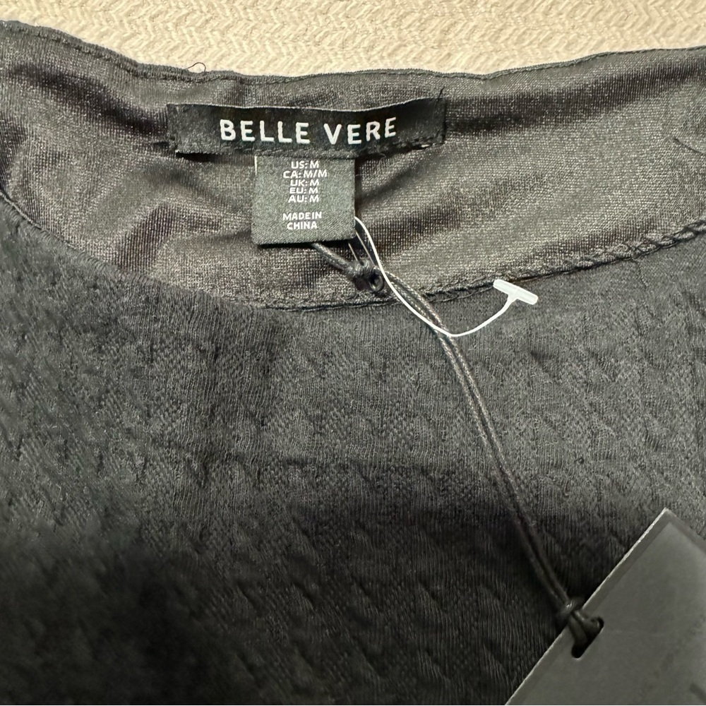 Belle Vere (NWT) black Long Sleeve Knit Top Size Medium - Picture 8 of 10